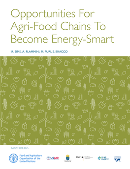 Opportunities for Agri-Food Chains to Become Energy-Smart
