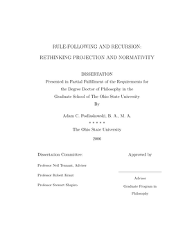 Rule-Following and Recursion