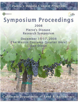 Pierce's Disease Research Symposium Proceedings for 2008