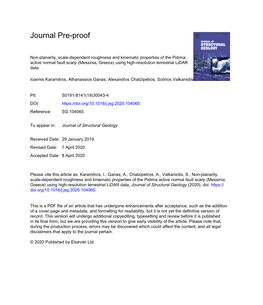 Non-Planarity, Scale-Dependent Roughness and Kinematic Properties