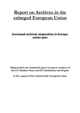 Report on Archives in the Enlarged European Union