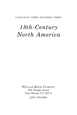 18Th-Century North America