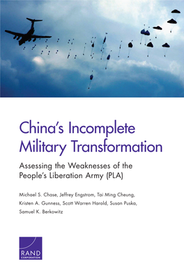 China's Incomplete Military Transformation: Assessing The