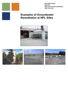 Examples of Groundwater Remediation at NPL Sites