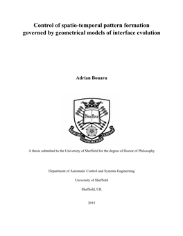 Control of Spatio-Temporal Pattern Formation Governed by Geometrical Models of Interface Evolution