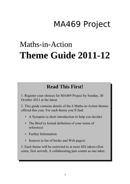 MA469 Project Maths-In-Action