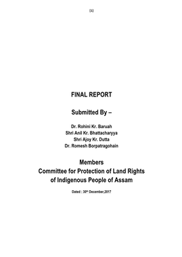 Committee for Protection of Land Rights of Indigenous People of Assam
