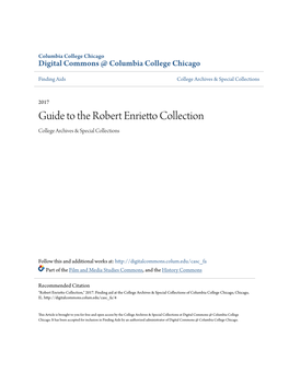 Guide to the Robert Enrietto Collection College Archives & Special Collections