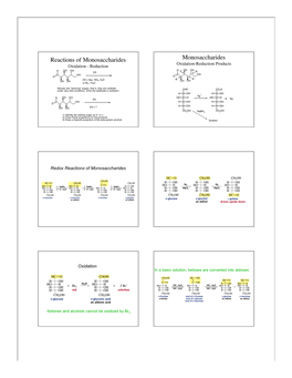 Reactions of Monosaccharides