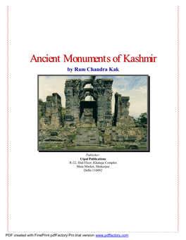 Ancient Monuments of Kashmir