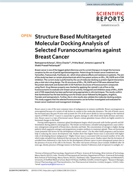 Structure Based Multitargeted Molecular Docking Analysis Of