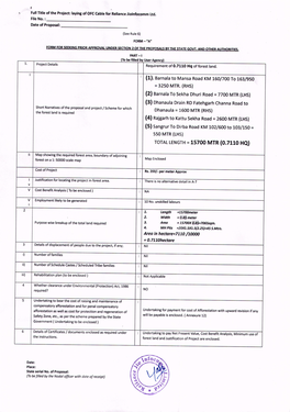 Total Length= 15700 Mtr (0.7110 Hq)