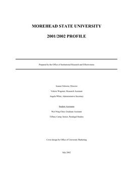 Morehead State University 2001/2002 Profile