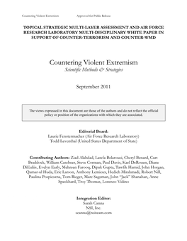 Countering Violent Extremism Approved for Public Release