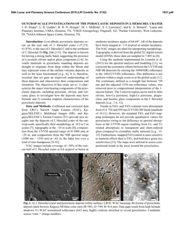 OUTCROP-SCALE INVESTIGATIONS of the PYROCLASTIC DEPOSITS in J. HERSCHEL CRATER J. D. Stopar1, L. R. Gaddis2, B. H. N. Horgan3, M