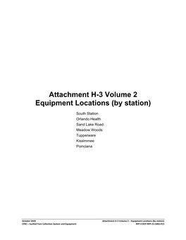 Attachment H-3 Volume 2 Equipment Locations (By Station)