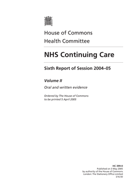 NHS Continuing Care