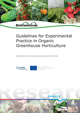 Guidelines for Experimental Practice in Organic Greenhouse Horticulture