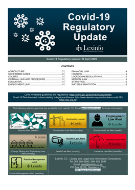 Covid-19 Regulatory Update 22Apr2020