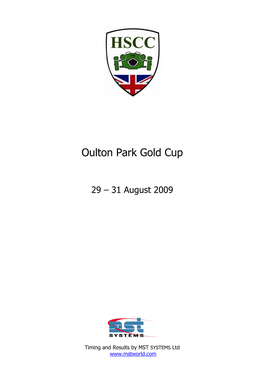 Oulton Park Gold Cup