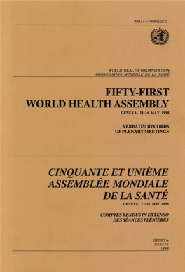 Cinquante Et Unieme Assemblee Mondiale