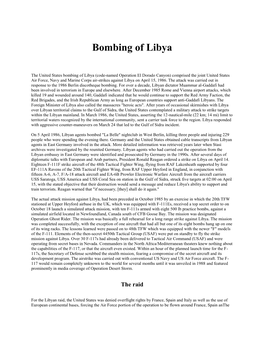 Bombing of Libya