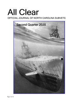 Clear OFFICIAL JOURNAL of NORTH CAROLINA SUBVETS