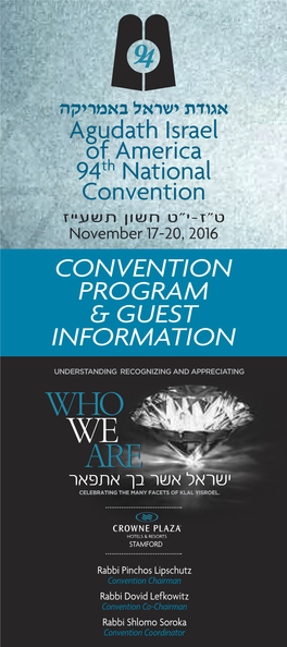 Convention Program & Guest Information