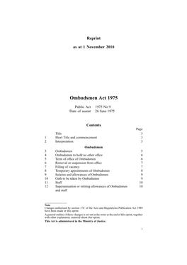 Ombudsmen Act 1975