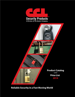 Product Catalog Price List 2014 Reliable Security in a Fast Moving