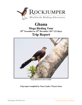 Ghana Mega Birding Tour 28Th November to 19Th December 2017 (22 Days) Trip Report
