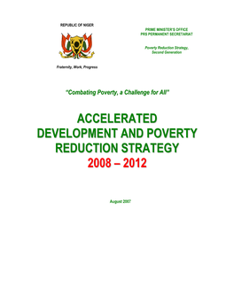 Niger: Poverty Reduction Strategy Paper