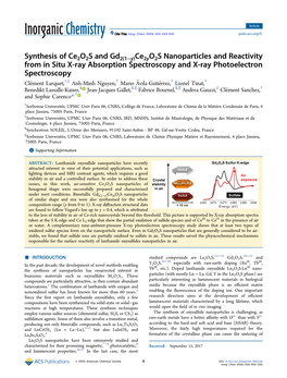 Synthesis of Ce2o2s and Gd2(1–Y)Ce2yo2s Nanoparticles and Reactivity from in Situ X-Ray Absorption Spectroscopy and X-Ray Phot