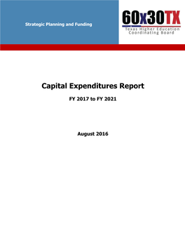 Capital Expenditure Plans of Public Universities, Health-Related Institutions, and State and Technical Colleges