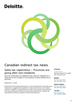 Sales Tax Registration – Provinces Are Going After Non-Residents