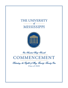 Commencement Program