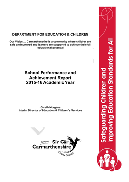School Performance and Achievement Report 2015-16 Academic Year