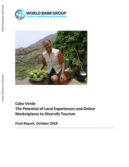 Cabo Verde the Potential of Local Experiences and Online Marketplaces to Diversify Tourism