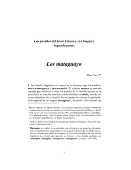 Los Mataguayo*