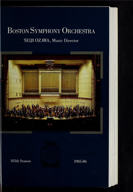 Boston Symphony Orchestra Concert Programs, Season