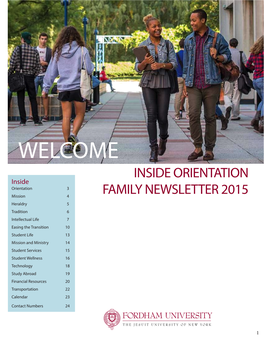 Inside Orientation Family Newsletter 2015