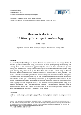 Shadows in the Sand: Unfriendly Landscape in Archaeology