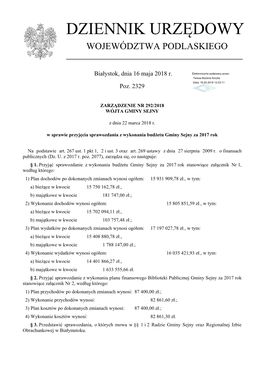 Zarządzenie Nr 292/2018 Z Dnia 22 Marca 2018 R