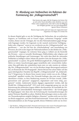 IV. Ahndung Von Verbrechen Im Rahmen Der Formierung Der „Volksgemeinschaft“?