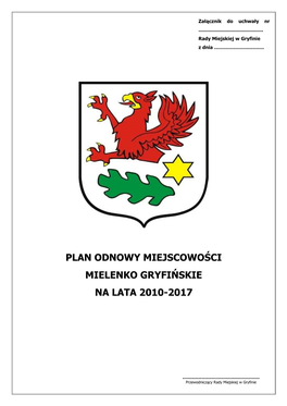 Plan Odnowy Miejscowości Mielenko Gryfińskie Na Lata 2010�2017