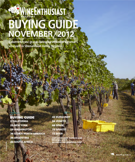 Wine Enthusiast Magazine November 2012 Advance Buying Guide