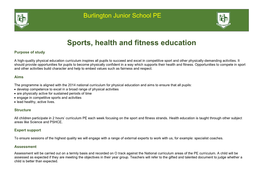 Sports, Health and Fitness Education Purpose of Study
