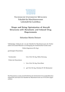 Shape and Sizing Optimization of Aircraft Structures with Aeroelastic and Induced Drag Requirements