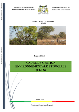 Forêts Classées Bénin Et Mesures D’Atténuation Par Type De Sous Projets