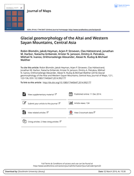 Glacial Geomorphology of the Altai and Western Sayan Mountains, Central Asia